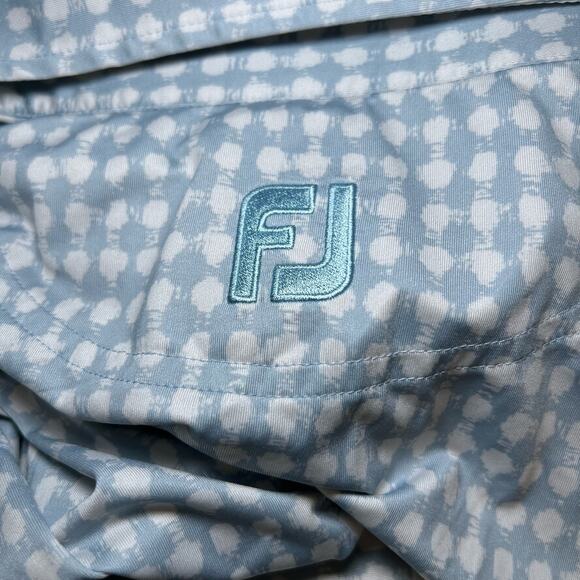 Footjoy Golf Polo Shirt Light Baby Blue Collared Golf Shirt Men's XL Preppy - Picture 7 of 8
